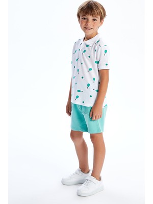 Lc Waikiki Yeni Sezon Polo Yaka Desenli Penye Erkek Bebek Tişört