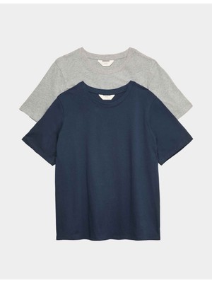 Marks & Spencer 2’li Saf Pamuklu Pijama Üstü