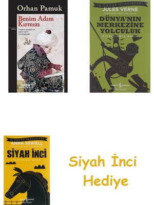 Yapı Kredi Yayınları Benim Adım Kırmızı + Dünyanın Merkezine Yolculuk + Siyah Inci Hediye