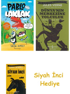 Domingo Yayınevi Pablo ile Laklak: Karşınızda Dünyanın Ilk Zaman Yolcusu Penguenleri (Ve En Komik) + Dünyanın Merkezine Yolculuk + Siyah Inci Hediye
