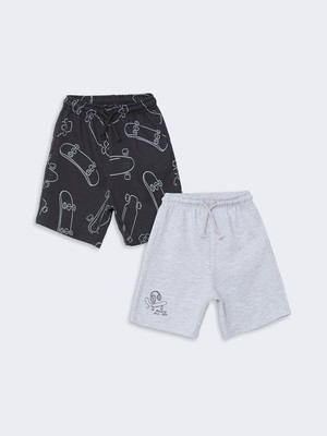 Lc Waikiki Yeni Sezon Beli Lastikli Erkek Çocuk Şort 2'li