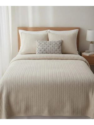 %100 Pamuklu Örgü Kumaş Battal Boy 240X260CM Pike Takımı