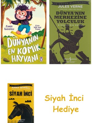 Timaş Çocuk Dünyanın En Komik Hayvanı + Dünyanın Merkezine Yolculuk + Siyah Inci Hediye