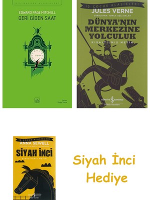 İthaki Yayınları Geri Giden Saat + Dünyanın Merkezine Yolculuk + Siyah Inci Hediye