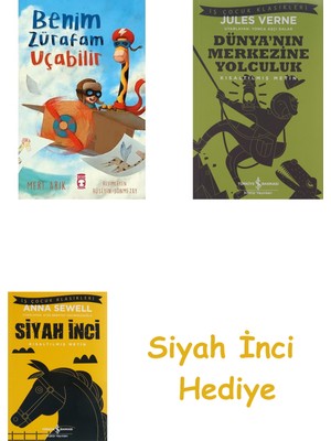 Timaş Çocuk Benim Zürafam Uçabilir + Dünyanın Merkezine Yolculuk + Siyah Inci Hediye