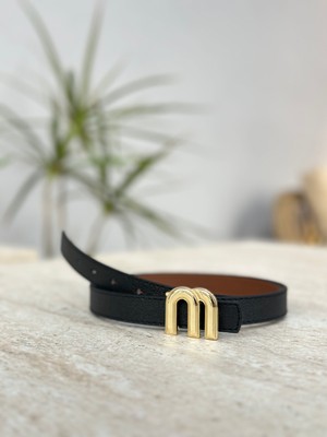 Erdesign Kadın Siyah Gold M Toka Kemer Kadın Kemer