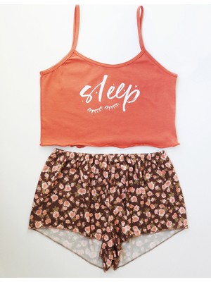 MTM My The Mall Giyim Çiçek Desenli Baskılı Şort Takım