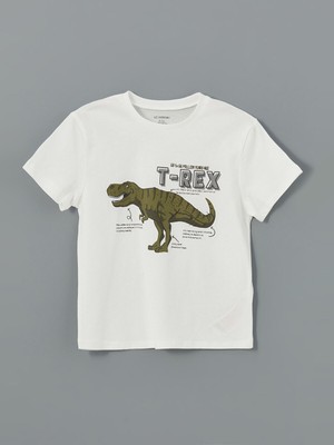 Lc Waikiki Yeni Sezon Bisiklet Yaka Dinozor Baskılı Erkek Çocuk Tişört