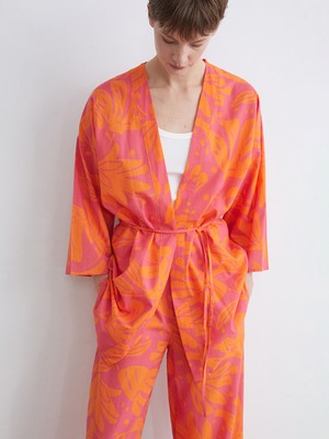 Lc Waikiki Yeni Sezon Şal Yaka Çiçekli Oversize Kadın Kimono