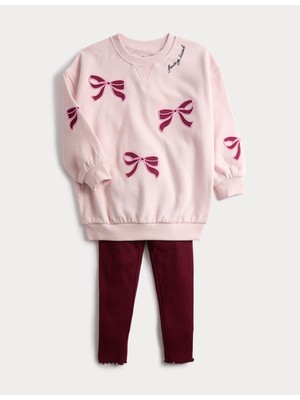 Marks & Spencer 2’li Pamuk Karışımlı Fiyonk Detaylı Takım (1-8 Yaş)