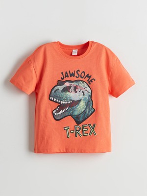 Lc Waikiki Yeni Sezon Dinozor Baskılı Penye Erkek Çocuk Tişört