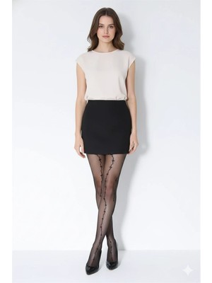 MTM My The Mall Giyim Daymod Kadın Pırlanta Simli Külotlu Çorap