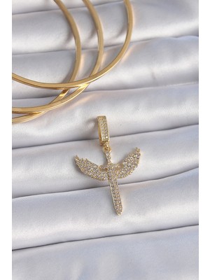 Ett Pirinç Gold Renk Zirkon Taşlı Mikail Model Ajda Charm