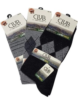 MTM My The Mall Giyim Club Lamswool Yün Erkek  Kışlık Çorap 3 Adet