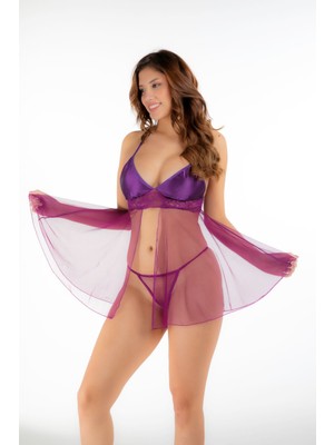 Mor Tül Gecelik - 672