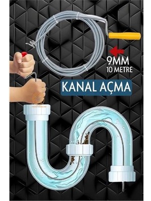 Profesyonel Kanal Açma Sprali Kanal Gider Tıkanık Açıcı 10 mt