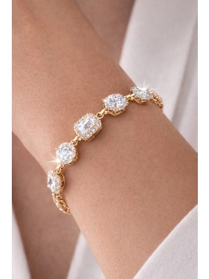 Xuping Rose Renk Taşlı Künye Bileklik