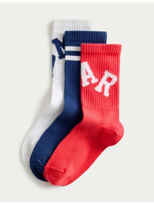 Marks & Spencer 3'lü Desenli Çocuk Çorap