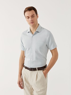 Lc Waikiki Yeni Sezon Regular Fit Kısa Kollu Armürlü Erkek Gömlek