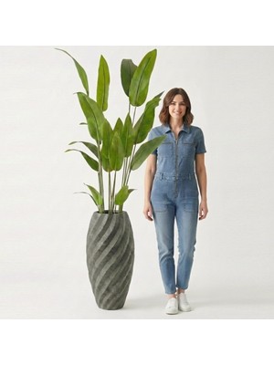 Hobi Tarım Beton Saksı 37X75CM