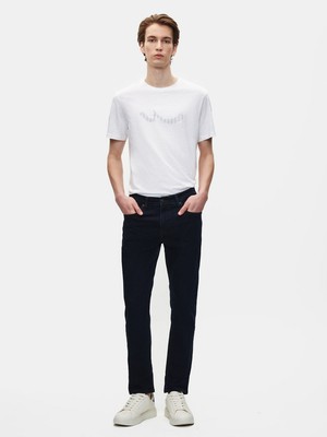 LTB Sawyer P Dar Paça Orta Bel Dark Indigo Jean Pantolon