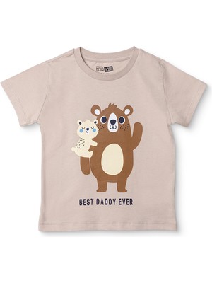 Hellobaby Hellobaby Erkek Bebek Tshirt Hayvan Baskılı Bisiklet Yaka Kısa Kol