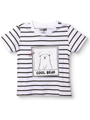 Hellobaby Hellobaby, Erkek, Tshirt, Ayı Baskılı, Cool Boy, Bisiklet Yaka, Kısa Kol