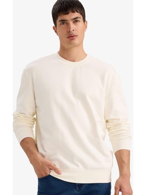 DeFacto %100 Pamuk Basic Sweatshirt E8339AX26SP