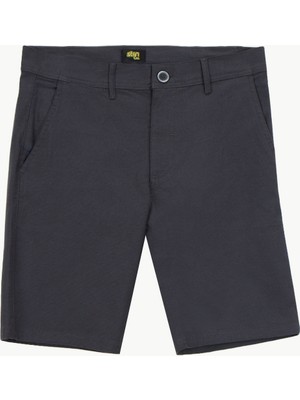 Stan Co. Lastikli Bel Normal Açık Gri Erkek Bermuda Şort STNBS00010