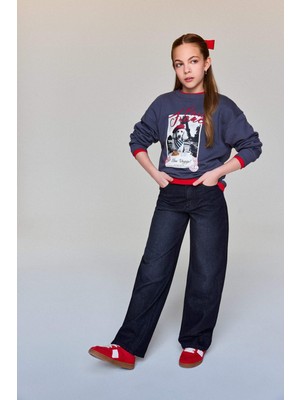 DeFacto 90's Wide Leg Geniş Paça Jean Pantolon Kız Çocuk G4647A826SP