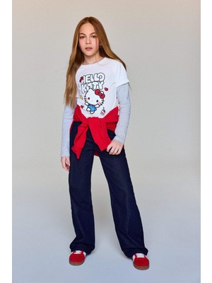 DeFacto 90's Wide Leg Jean Pantolon Kız Çocuk G4648A826SM