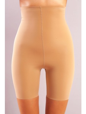 MTM My The Mall Giyim  Girdle Extra Hight Waist Short Corset, Iz Yapmayan Görünmez Ekstra Yüksek Bel Uzun Paçalı Ten Korse