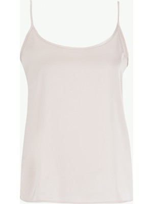 Fabrika V Yaka Düz Bej Kadın Atlet F6SL-ATL0195