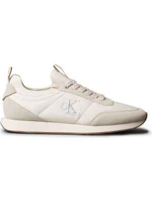 Calvin Klein Bej Erkek Sneaker Retro Runner Sock Laceup Mıx Mat