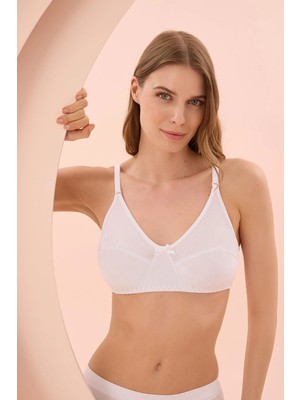 MTM My The Mall Giyim Beyaz Penye Minimizer Toparlayıcı Sütyen