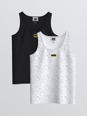 Lc Waikiki Yeni Sezon Bisiklet Yaka Batman Baskılı Erkek Çocuk Atlet 2'li