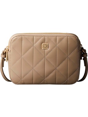 Calvin Klein %51 Polyester, %49 Poliüretan Vizon Kadın Çapraz Çanta LV04F3328GVFU