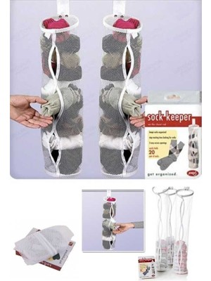 Esranın Dünyası 5 Adet Dolap Içi Asılabilir Temiz Çorap Düzenleyici Çorap Filesi Askılık RSEVV34-ESRDNS