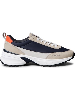 Calvin Klein Gri - Çok Renkli Erkek Sneaker Hıke Runner Casual Ny-Su