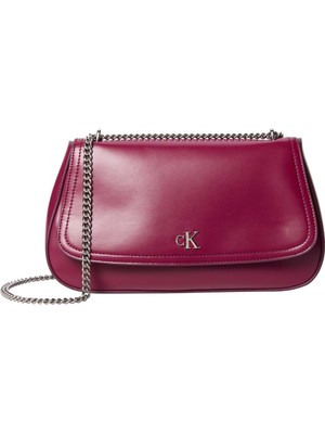 Calvin Klein %51 Geri Dönüştürülmüş Polyester, %49 Poliüretan Bordo Kadın Çapraz Çanta LV04F3171GZ1K