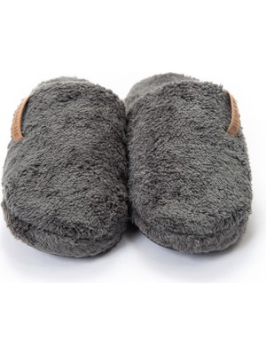 Peluche Gri Erkek Ev Terliği 25E-T1 - 2