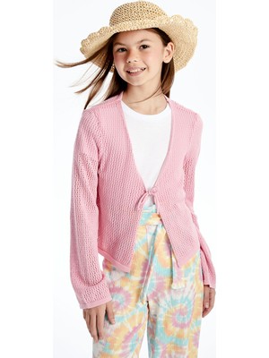 Lc Waikiki Yeni Sezon V Yaka Ajurlu Kız Çocuk Triko Hırka