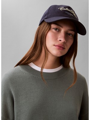 Calvin Klein Lacivert Kadın Şapka 5 Panel Holıday Graphıc 2 Bb Cap