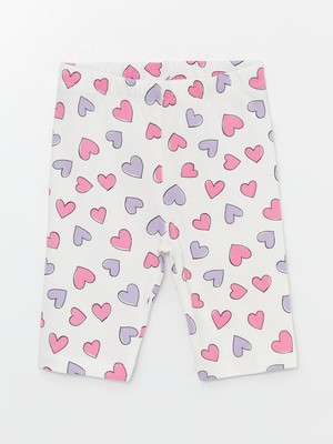 Lc Waikiki Yeni Sezon Beli Lastikli Baskılı Kız Bebek Kısa Tayt