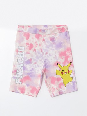 Lc Waikiki Yeni Sezon Beli Lastikli Pikachu Baskılı Kız Çocuk Tayt