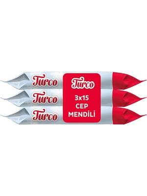 Baby Turco Cep Mendili 3X15 Adet 1 Adet
