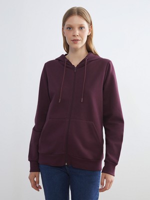 Lc Waikiki Yeni Sezon Kapüşonlu Kadın Fermuarlı Sweatshirt