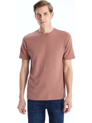 Lc Waikiki Yeni Sezon Bisiklet Yaka Kısa Kollu Erkek Dokulu Tişört