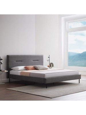 Yataş Sovene Başlıklı Karyola 2'li Set - Koyu Gri