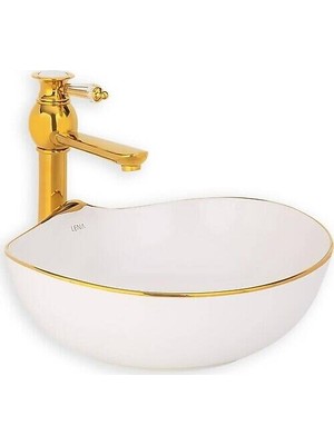 Lena - Tezgah Üstü Porselen Lavabo - E-4010A